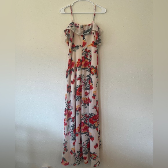 DAVI & DANI Full Length Floral Maxi High-Low Dress, Size Small - Picture 3 of 8